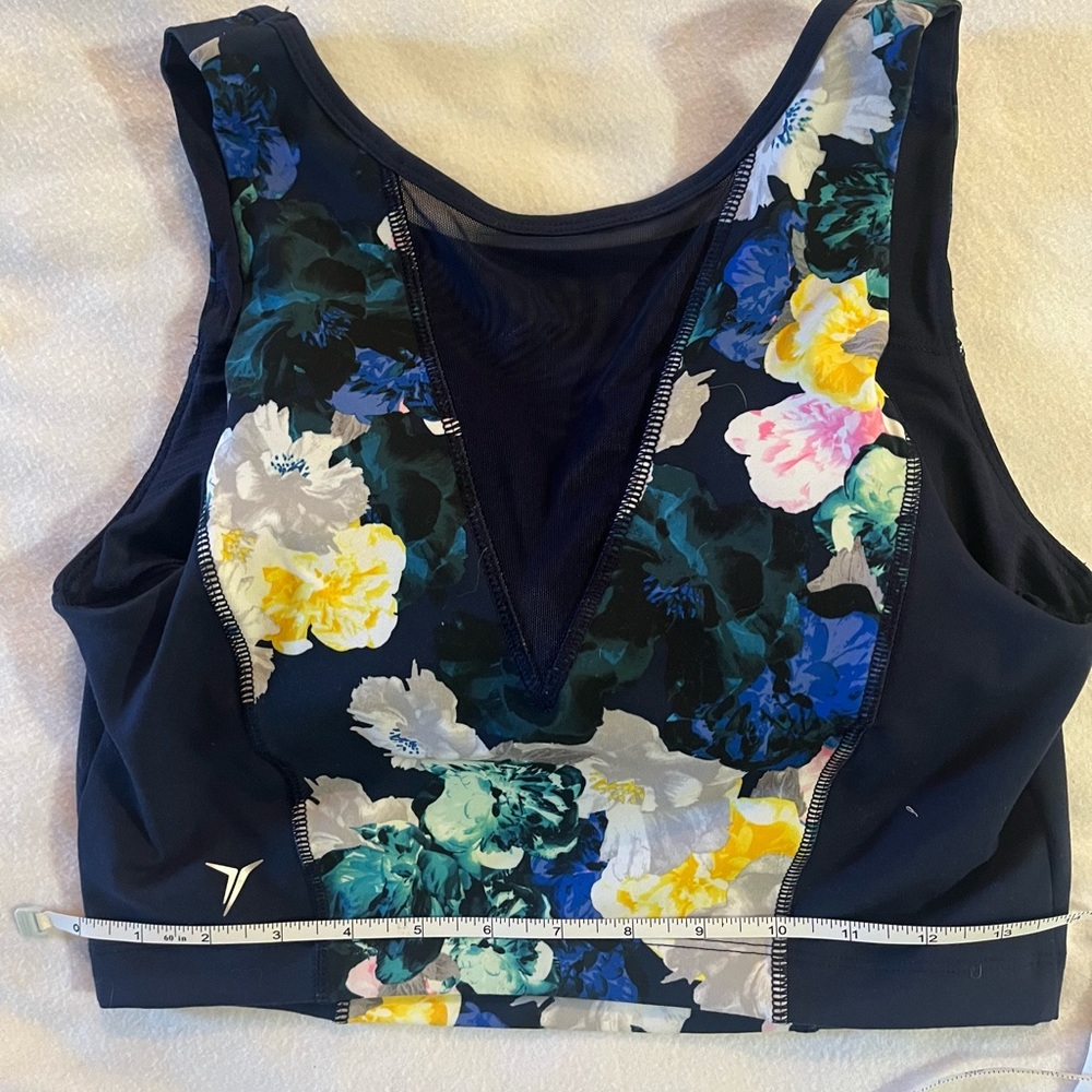 Old Navy Medium Active Go-Dry Navy Cropped Tank Top